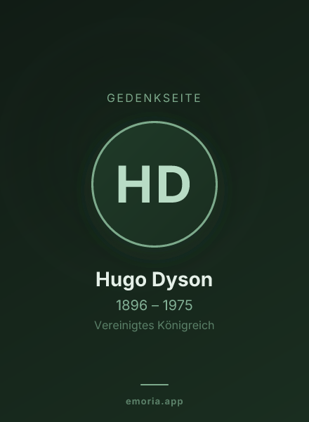 Gedenkportrait von Hugo Dyson