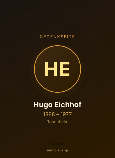 Gedenkportrait von Hugo Eichhof