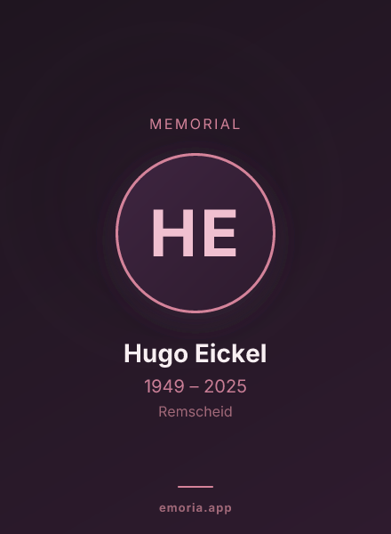 Memorial portrait of Hugo Eickel