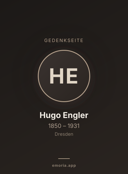 Gedenkportrait von Hugo Engler