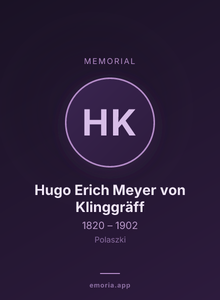 Memorial portrait of Hugo Erich Meyer von Klinggräff