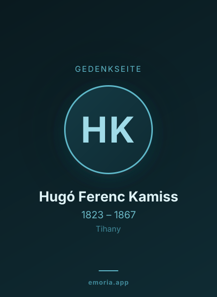 Gedenkportrait von Hugó Ferenc Kamiss