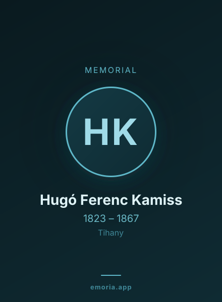 Memorial portrait of Hugó Ferenc Kamiss