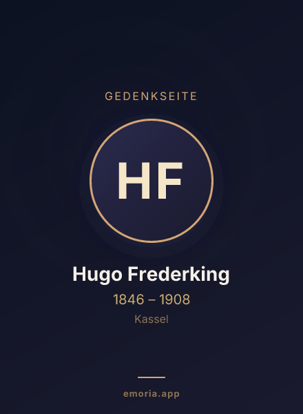 Gedenkportrait von Hugo Frederking