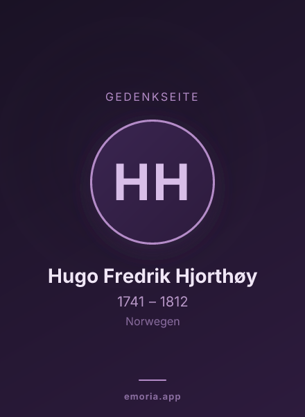 Gedenkportrait von Hugo Fredrik Hjorthøy