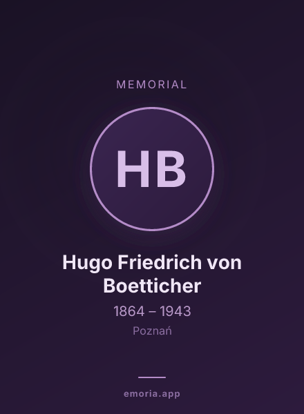 Memorial portrait of Hugo Friedrich von Boetticher