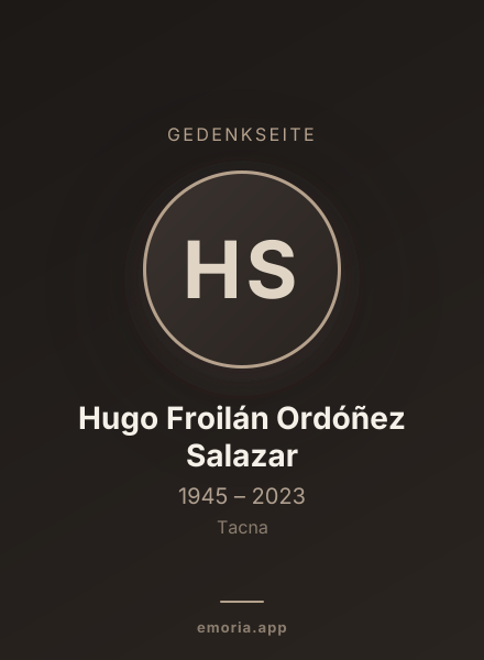Gedenkportrait von Hugo Froilán Ordóñez Salazar