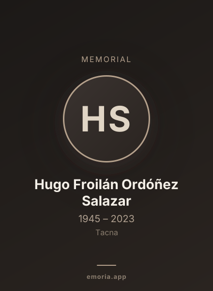 Memorial portrait of Hugo Froilán Ordóñez Salazar