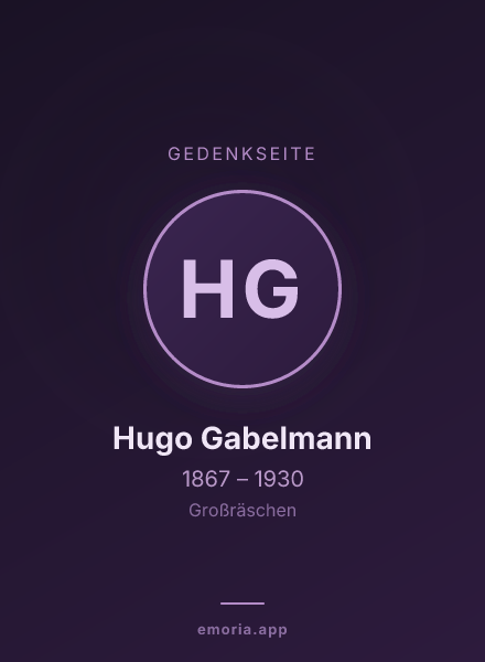Gedenkportrait von Hugo Gabelmann