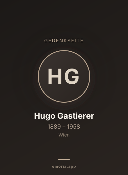Gedenkportrait von Hugo Gastierer