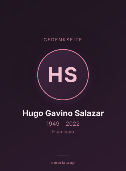 Gedenkportrait von Hugo Gavino Salazar