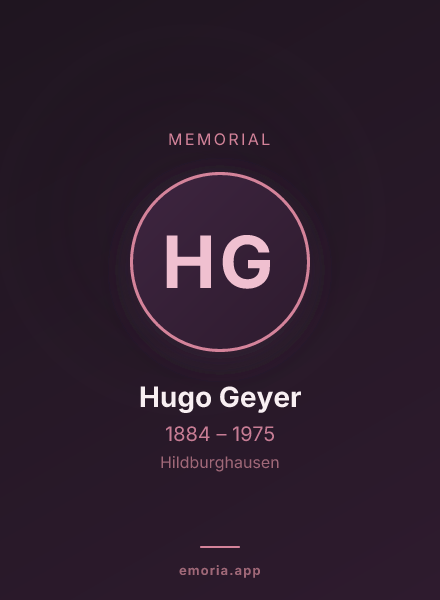 Memorial portrait of Hugo Geyer