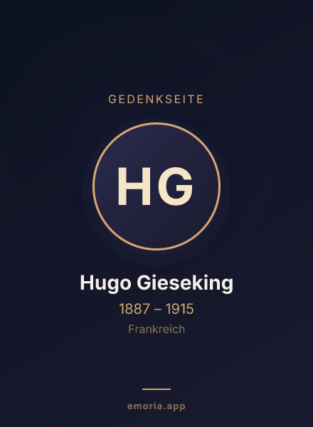 Gedenkportrait von Hugo Gieseking