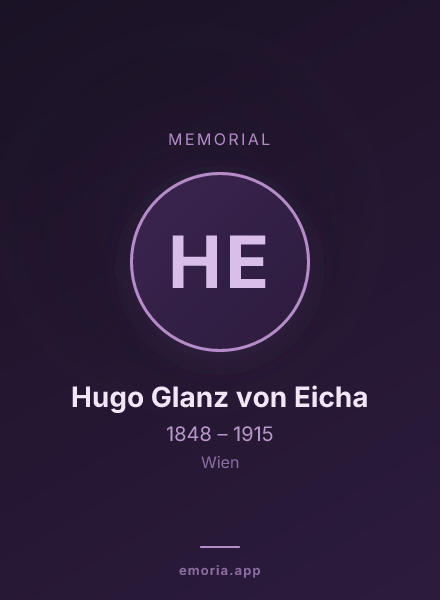Memorial portrait of Hugo Glanz von Eicha