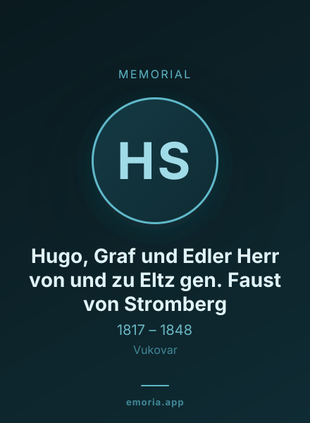 Memorial portrait of Hugo, Graf und Edler Herr von und zu Eltz gen. Faust von Stromberg