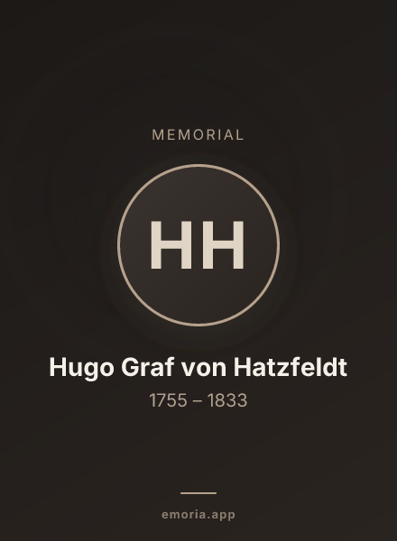 Memorial portrait of Hugo Graf von Hatzfeldt