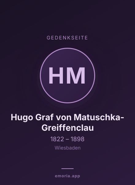 Gedenkportrait von Hugo Graf von Matuschka-Greiffenclau
