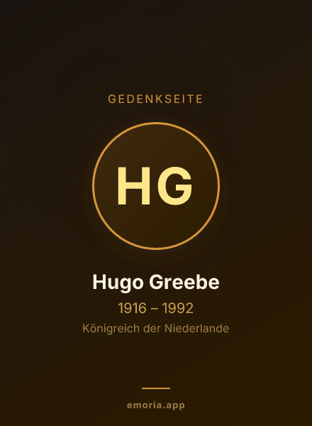 Gedenkportrait von Hugo Greebe