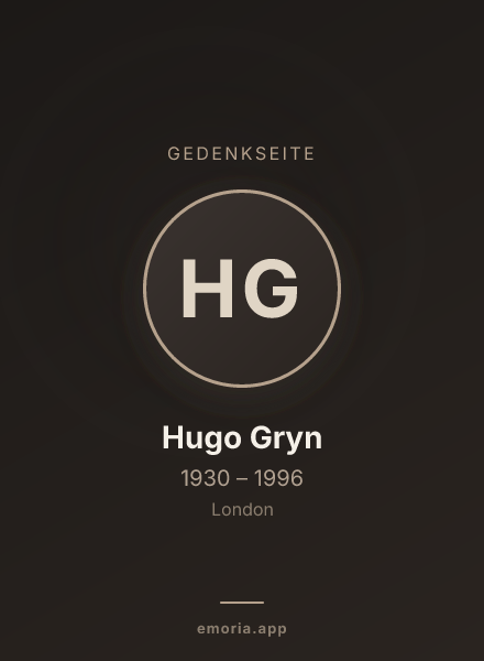 Gedenkportrait von Hugo Gryn