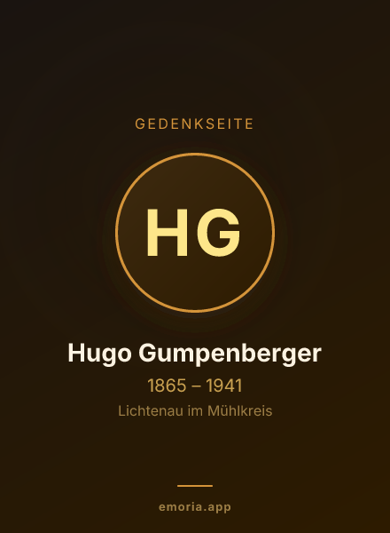 Gedenkportrait von Hugo Gumpenberger