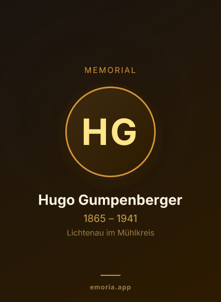 Memorial portrait of Hugo Gumpenberger