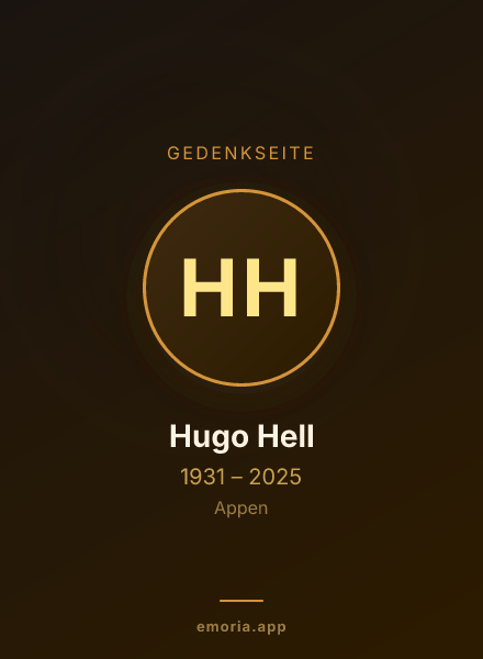Gedenkportrait von Hugo Hell