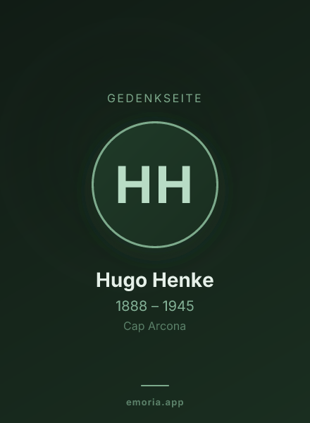 Gedenkportrait von Hugo Henke
