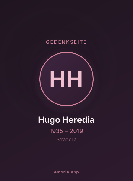 Gedenkportrait von Hugo Heredia