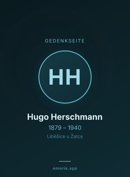 Gedenkportrait von Hugo Herschmann
