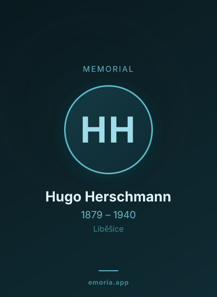 Memorial portrait of Hugo Herschmann