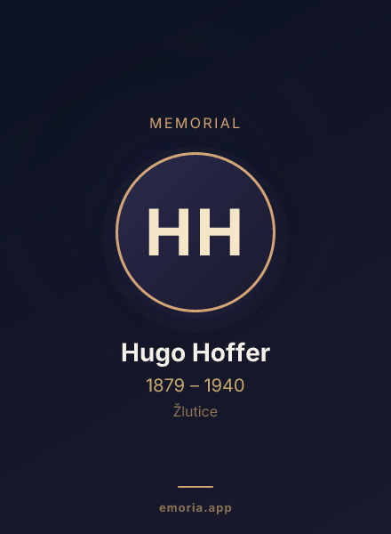 Memorial portrait of Hugo Hoffer
