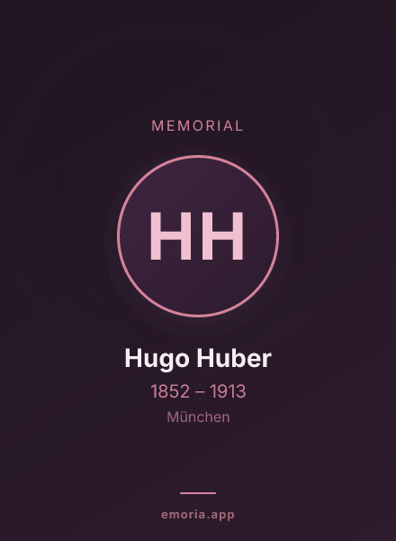 Memorial portrait of Hugo Huber