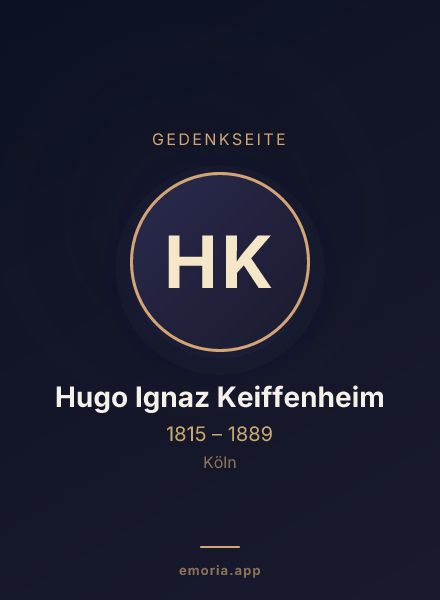 Gedenkportrait von Hugo Ignaz Keiffenheim