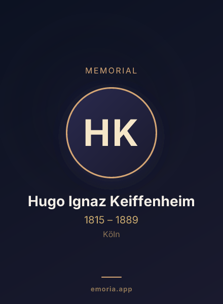 Memorial portrait of Hugo Ignaz Keiffenheim