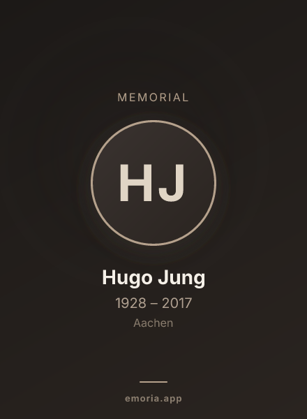 Memorial portrait of Hugo Jung