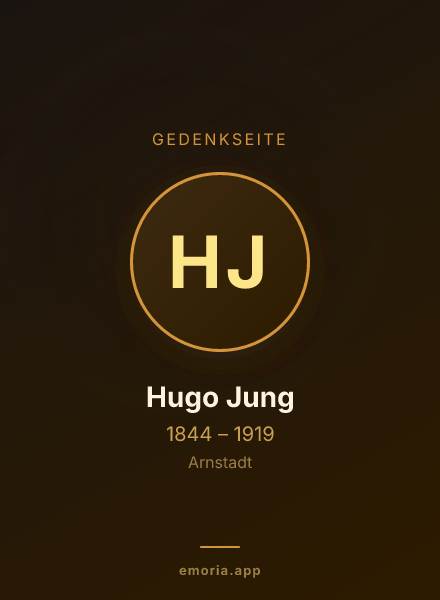 Gedenkportrait von Hugo Jung