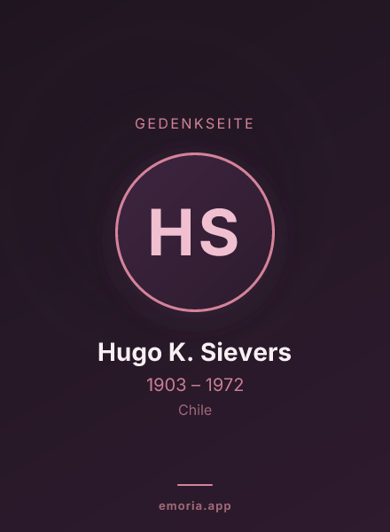 Gedenkportrait von Hugo K. Sievers