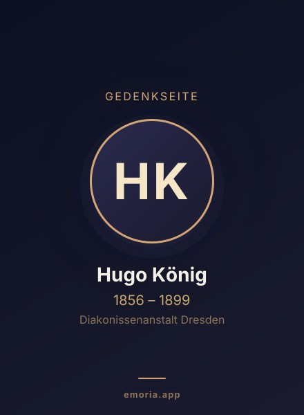 Gedenkportrait von Hugo König
