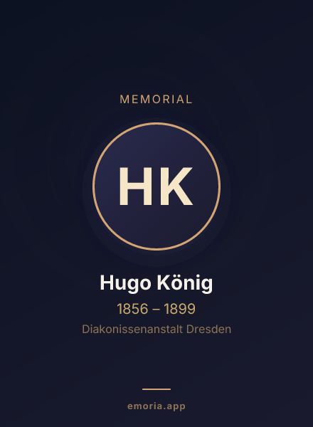 Memorial portrait of Hugo König
