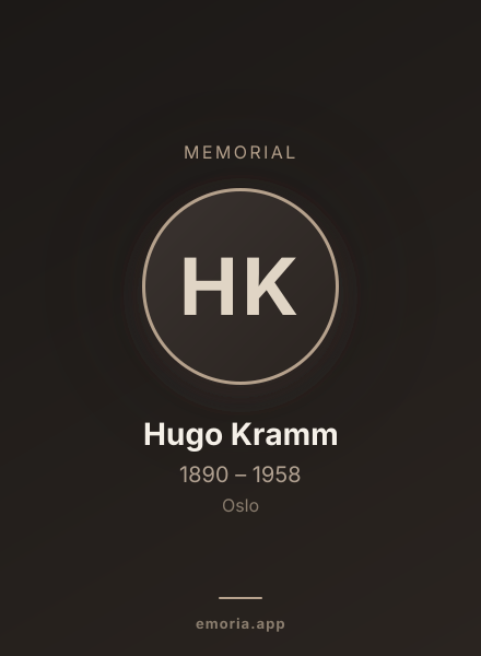 Memorial portrait of Hugo Kramm