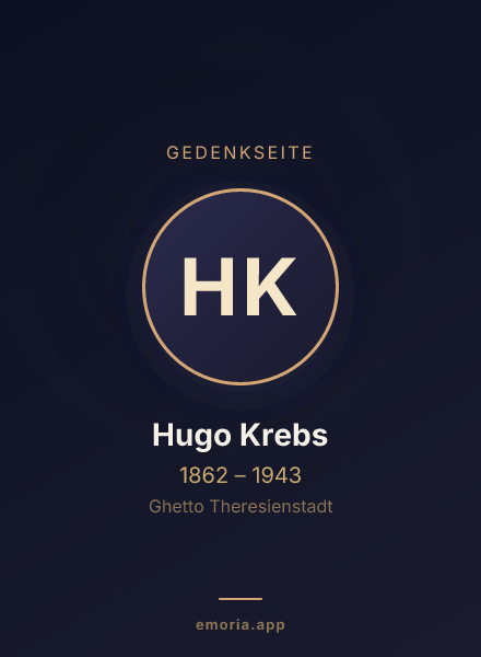 Gedenkportrait von Hugo Krebs