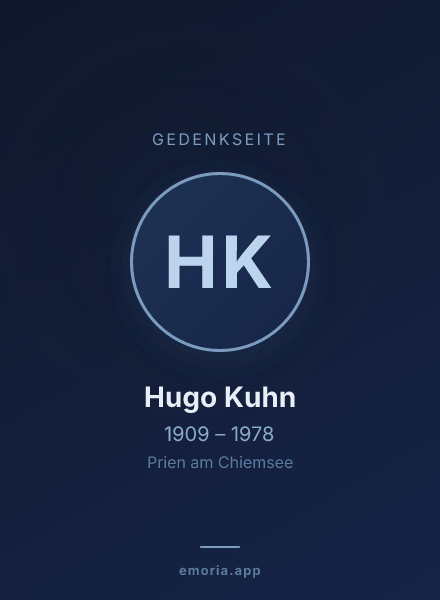 Gedenkportrait von Hugo Kuhn