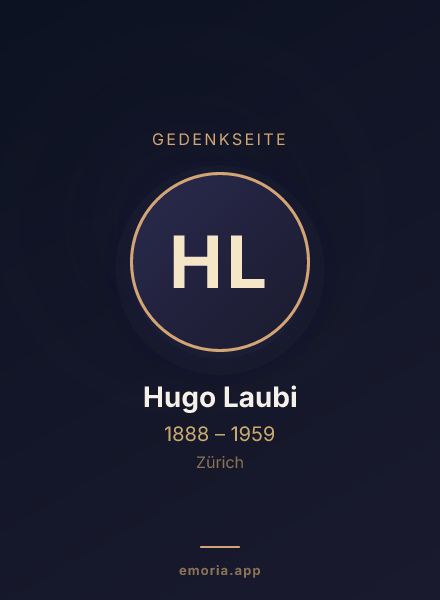 Gedenkportrait von Hugo Laubi
