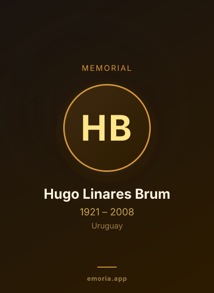 Memorial portrait of Hugo Linares Brum
