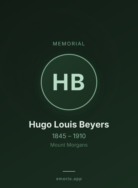 Memorial portrait of Hugo Louis Beyers