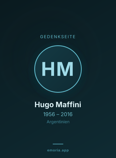 Gedenkportrait von Hugo Maffini
