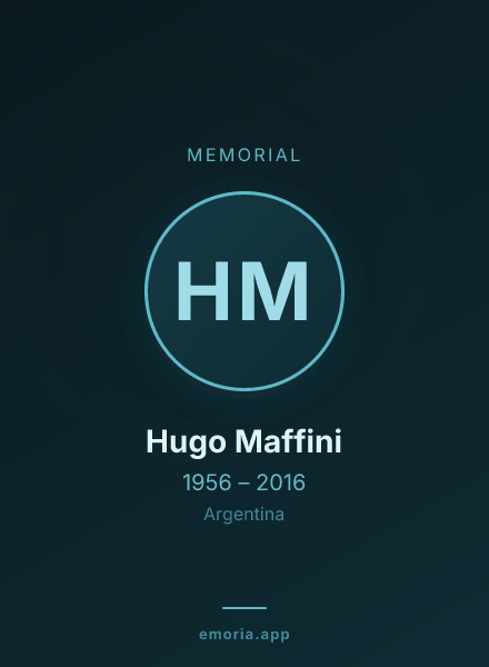 Memorial portrait of Hugo Maffini