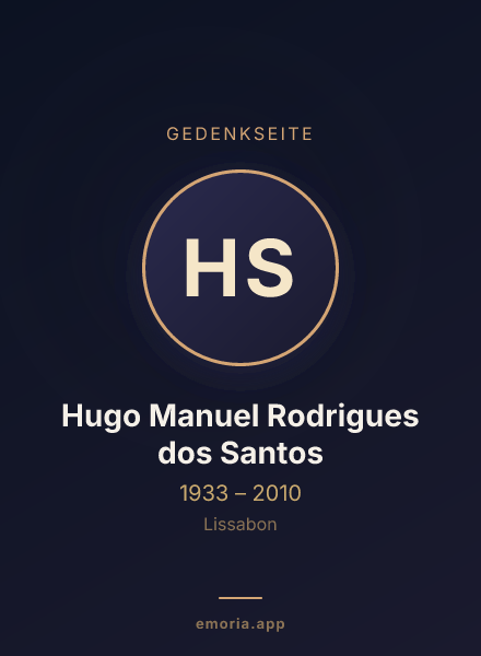 Gedenkportrait von Hugo Manuel Rodrigues dos Santos