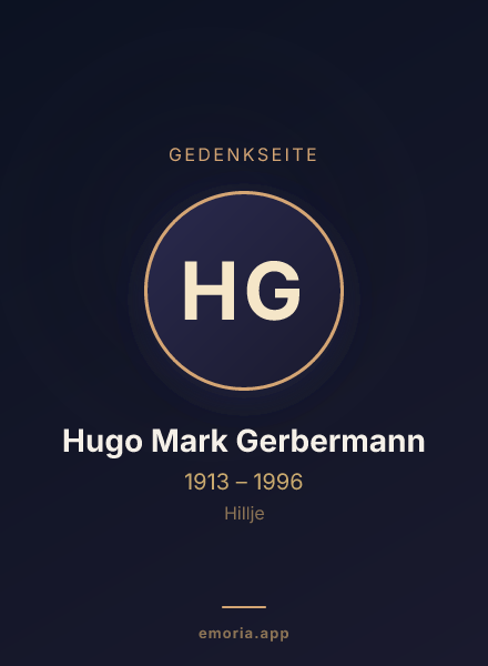 Gedenkportrait von Hugo Mark Gerbermann
