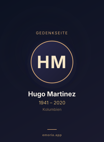 Gedenkportrait von Hugo Martinez